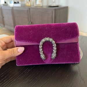 Gucci super mini velvet dionysus purse
